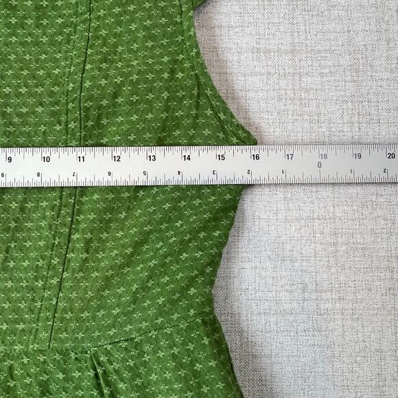 Tulle by Anthropologie Pleated Cap Sleeve Mod Midi Dress Womens M Cottage - Picture 5 of 9